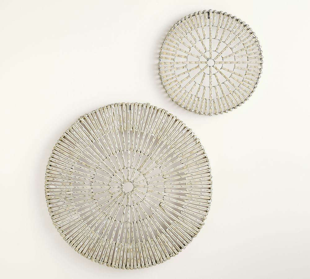 Pottery Barn Handwoven Willow Wheel Wall Art