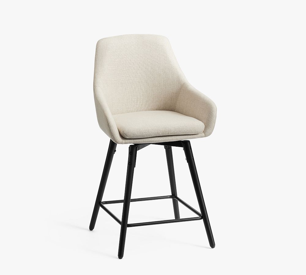 Pottery Barn Oakville Upholstered Swivel Counter Stool
