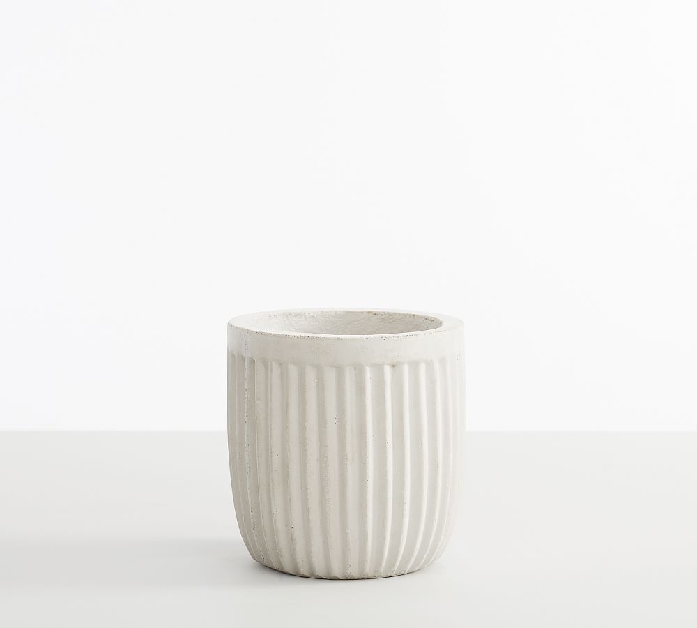 Pottery Barn Concrete Fluted Outdoor Planters