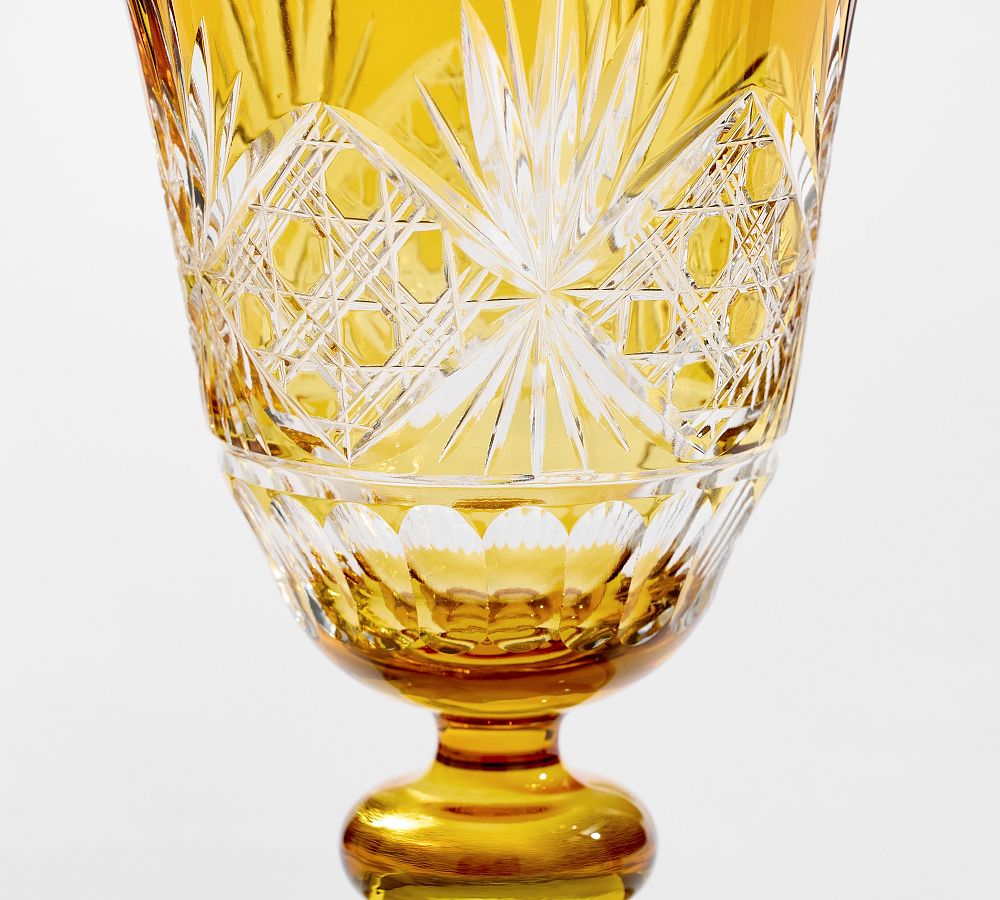 Pottery Barn Antique Cut Glass Goblets