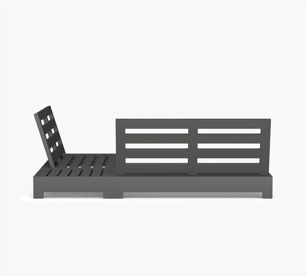 Pottery Barn Malibu Metal Platform 3-Piece Outdoor Loveseat Sectional (99")