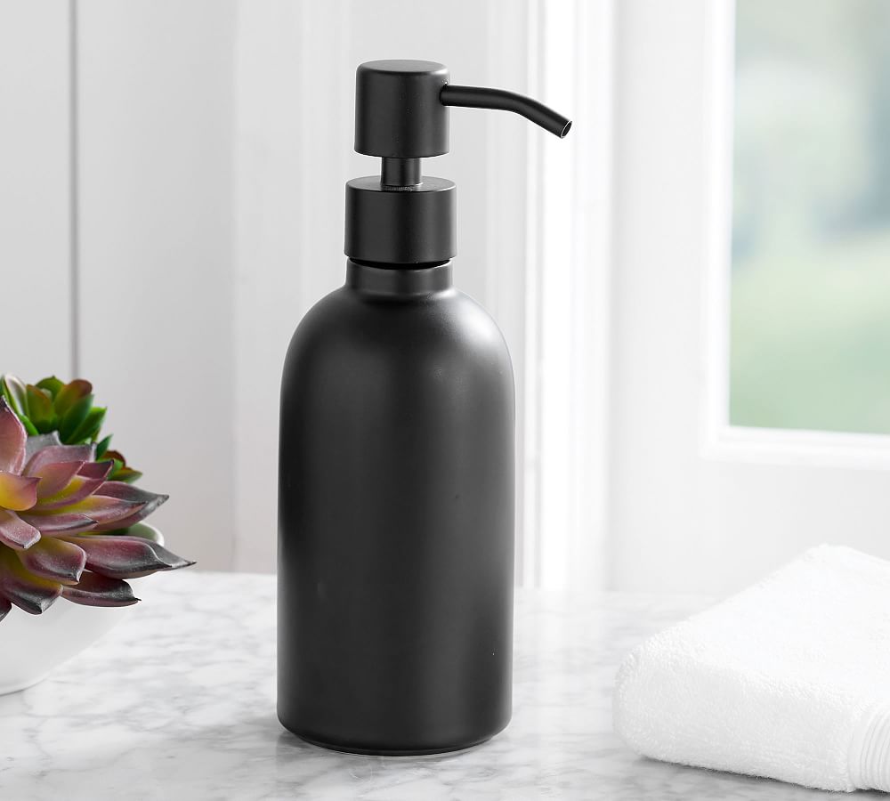 Pottery Barn Matte Black Porcelain Bathroom Accessories