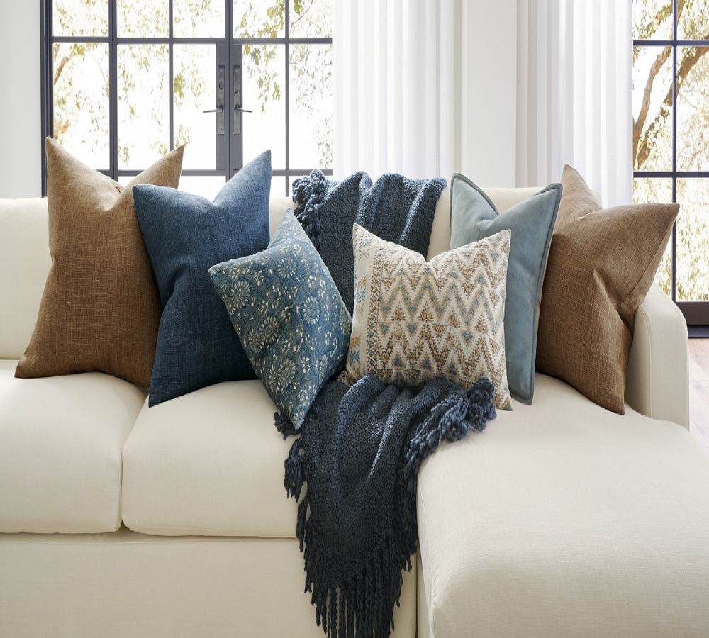 Pottery Barn Dreamy Handwoven Fringe Throw