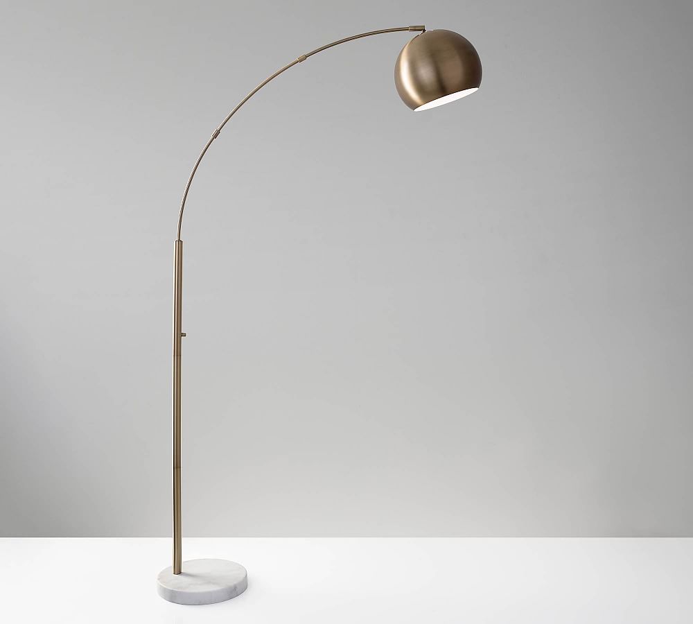 Pottery Barn Nella Metal Arc Sectional Floor Lamp (83")