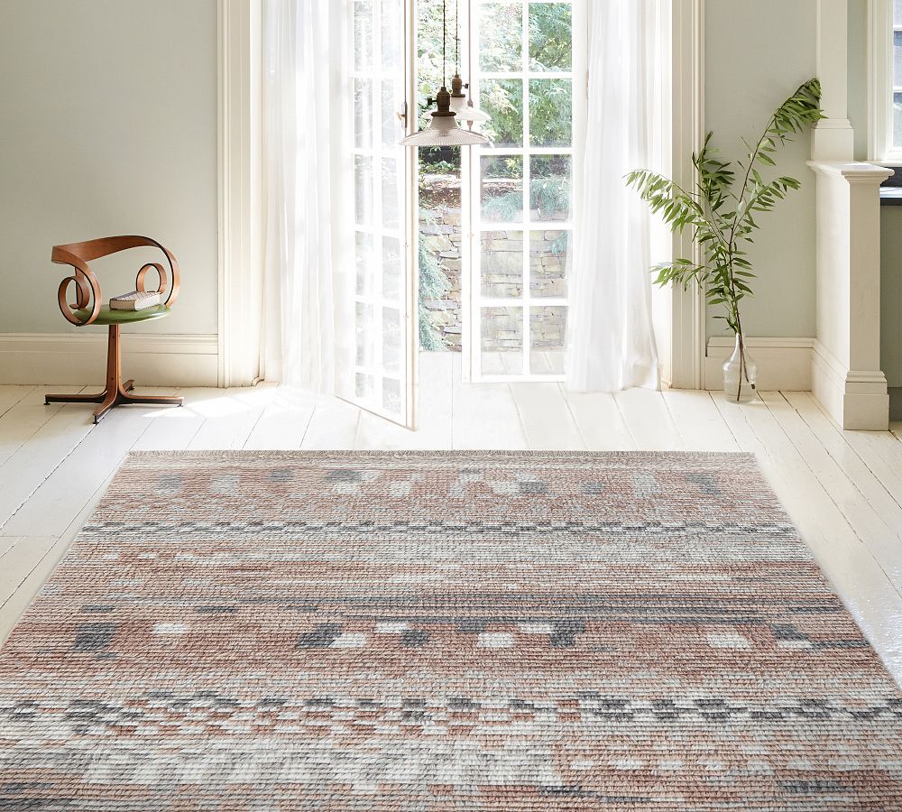 Pottery Barn Madde Hand-Knotted Flatweave Wool Rug