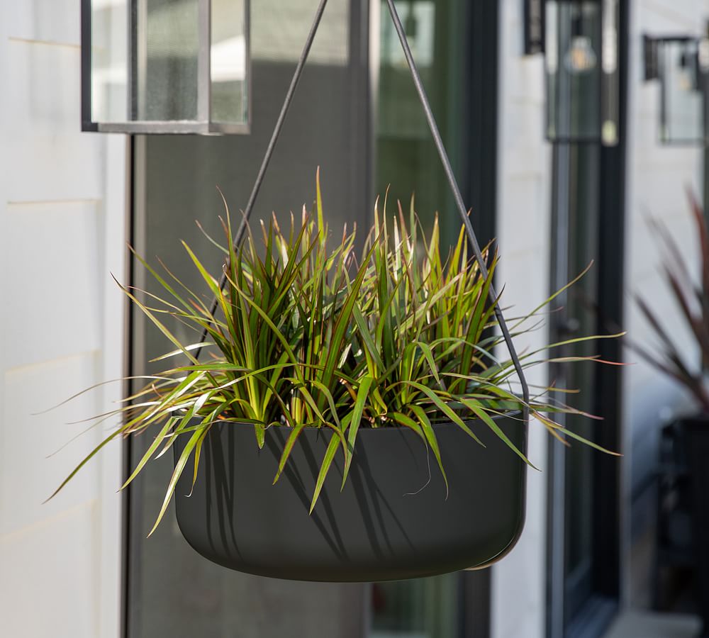 Pottery Barn All Weather Eco Hevea 14" Hanging Bowl Planters