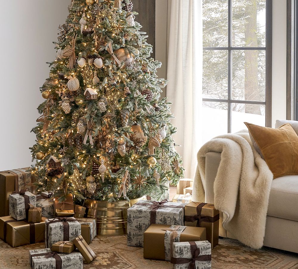 Pottery Barn Rustic Glam Snowflake Ornament