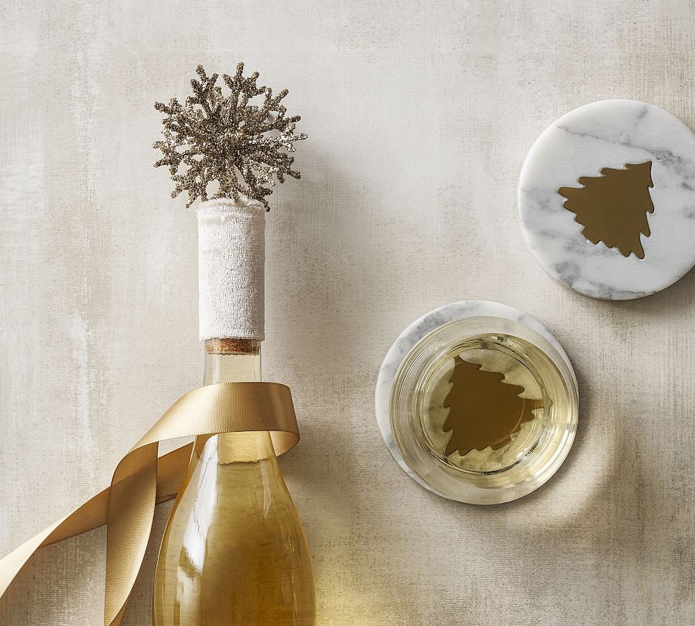 Pottery Barn Holiday Wine Topper Collection