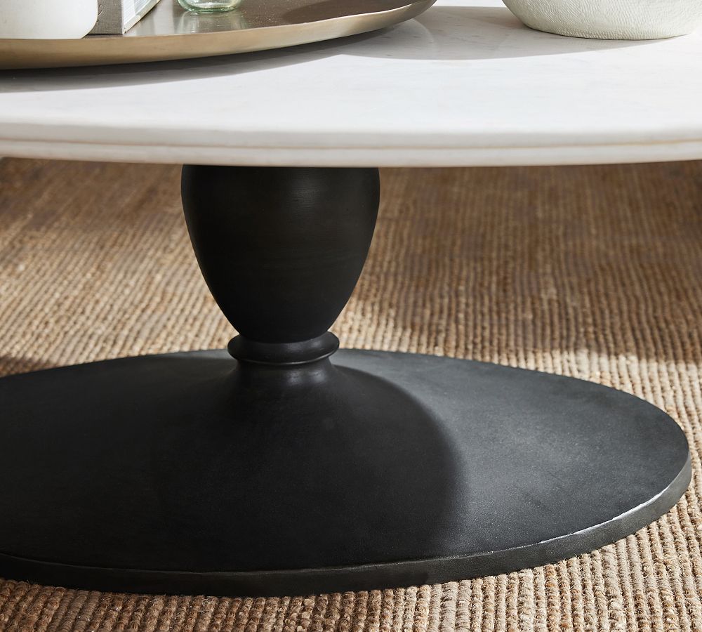 Pottery Barn Chapman Oval Marble Coffee Table (52")