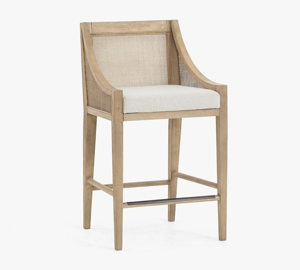 Pottery Barn Atwood Cane Counter Stool