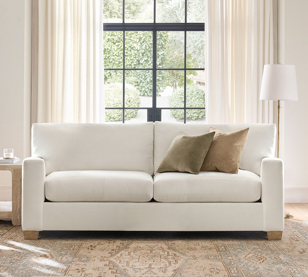 Pottery Barn PB Comfort Modern Square Arm Sofa (62"-98")