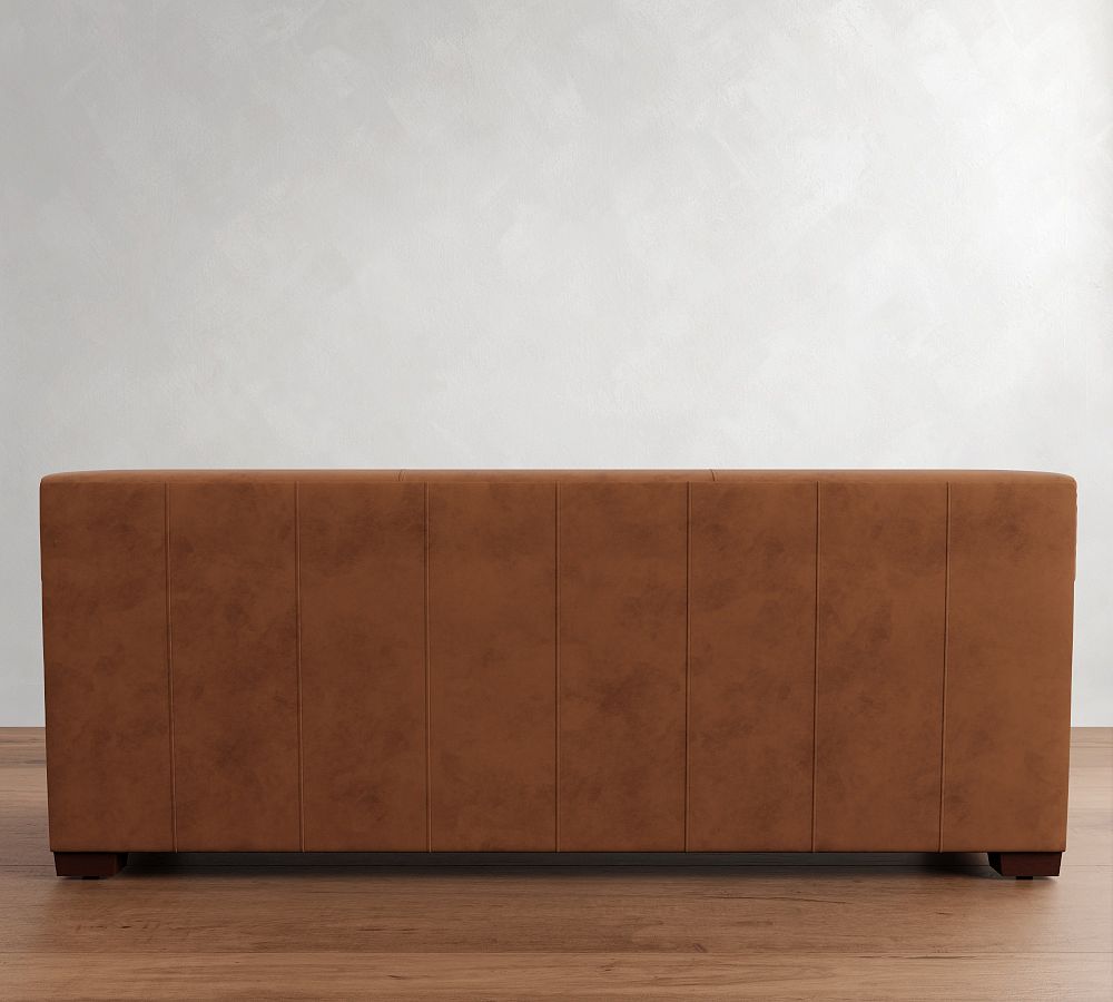 Pottery Barn Ashby Leather Sleeper Sofa (83")