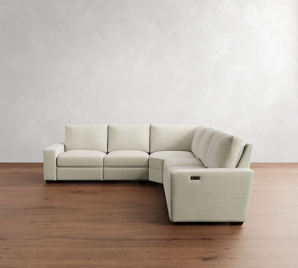 Pottery Barn Big Sur Square Arm Power Reclining L-Shaped Sectional (121"-133")