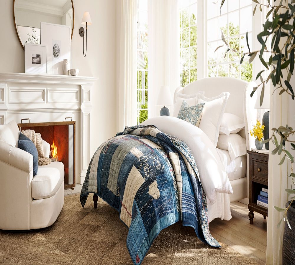Pottery Barn Love Handcrafted Reversible Quilt