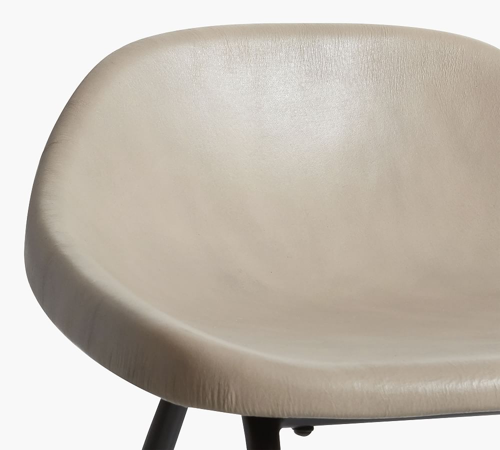 Pottery Barn Brenner Leather Counter Stool