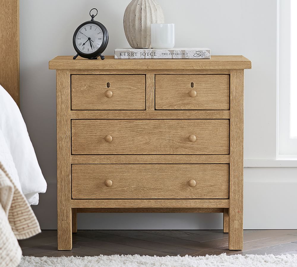 Pottery Barn Farmhouse 4-Drawer Nightstand (28.5")