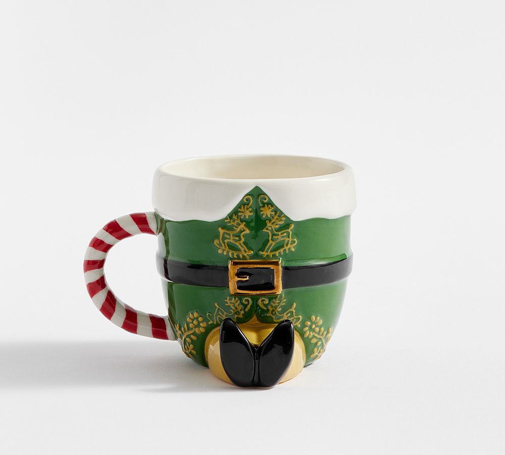 Pottery Barn Elf Figural Stoneware Mug