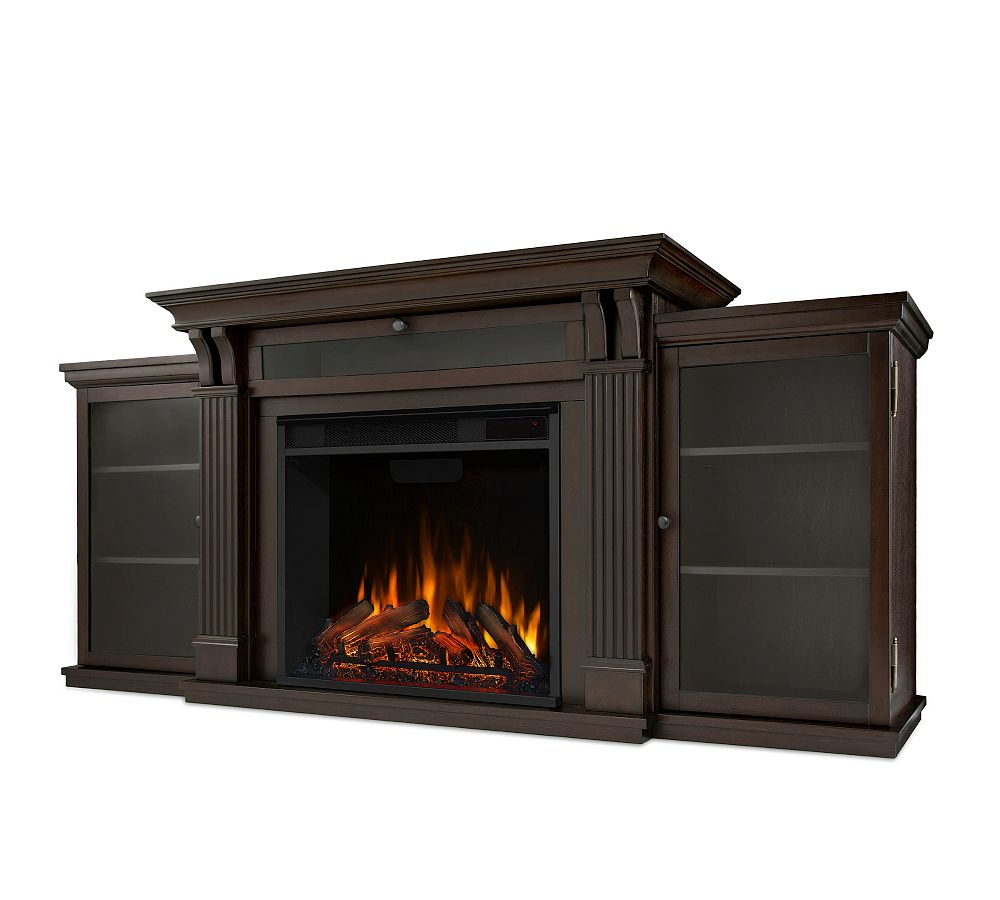 Pottery Barn Cal Electric Fireplace Media Cabinet