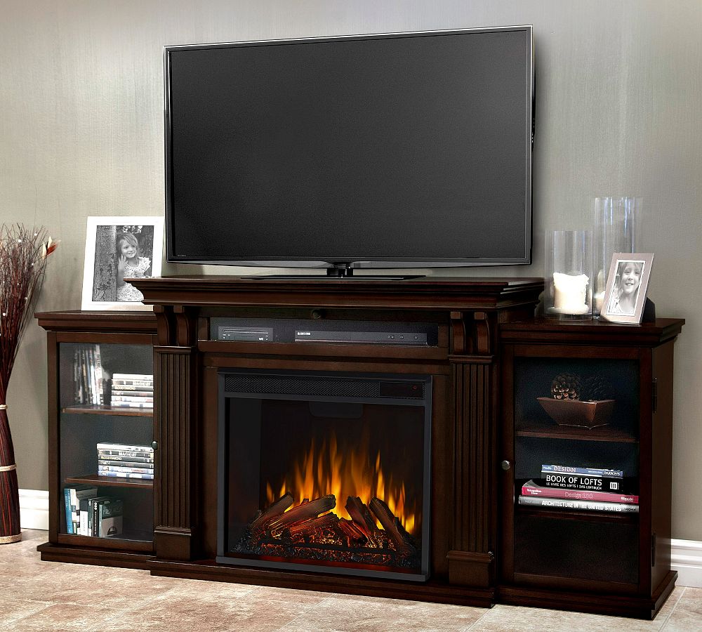 Pottery Barn Cal Electric Fireplace Media Cabinet