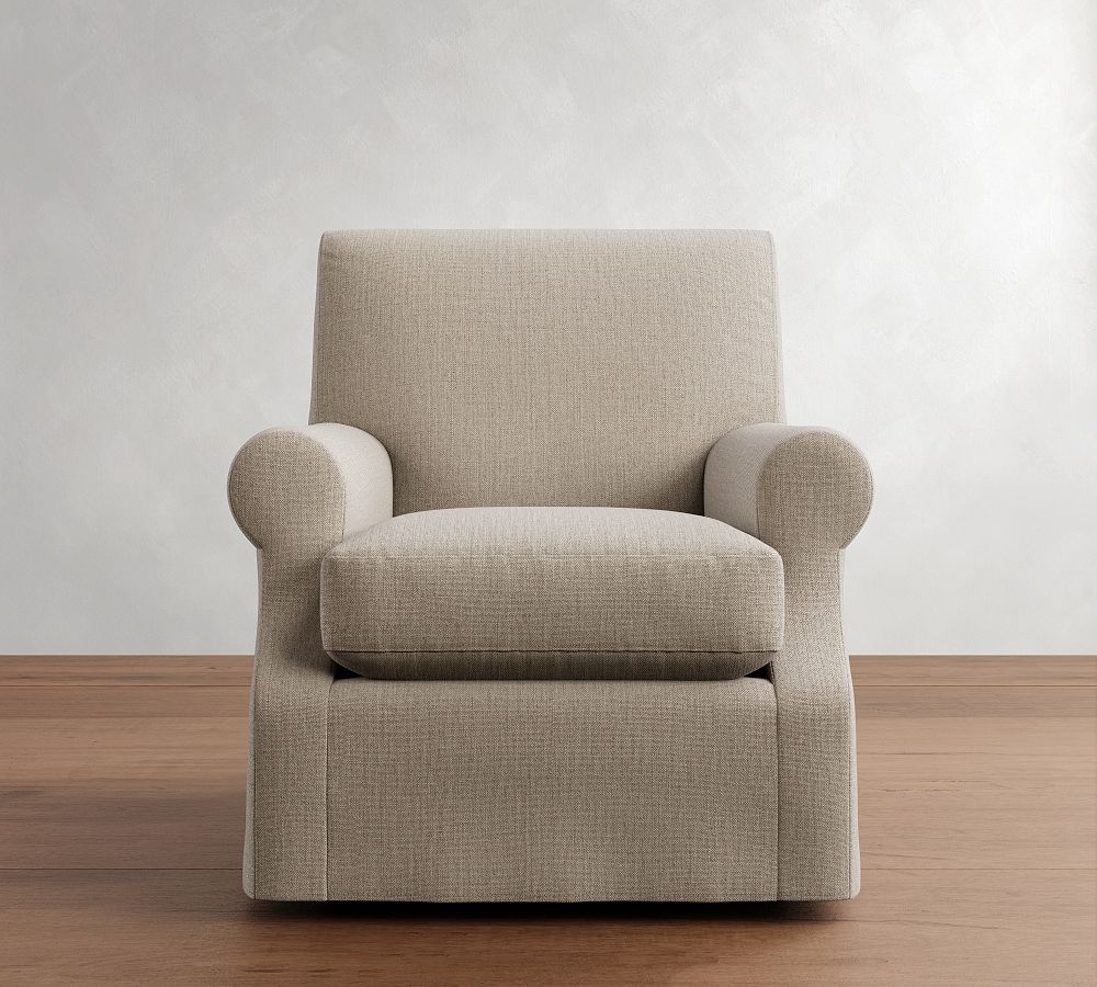 Pottery Barn Merritt Slipcovered Swivel Glider