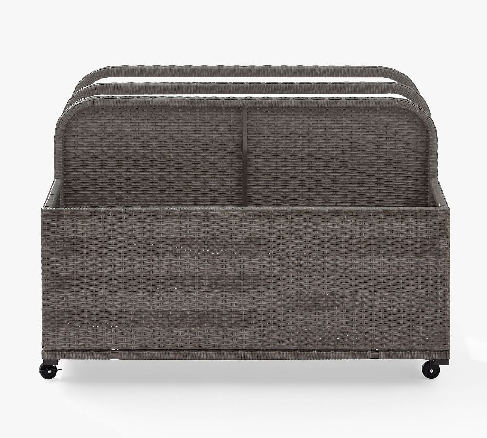 Pottery Barn Benson Outdoor Wicker Pool Storage Caddy