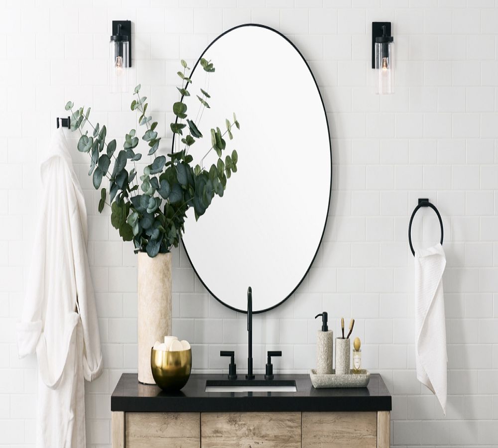 Pottery Barn Linden Round Mirror