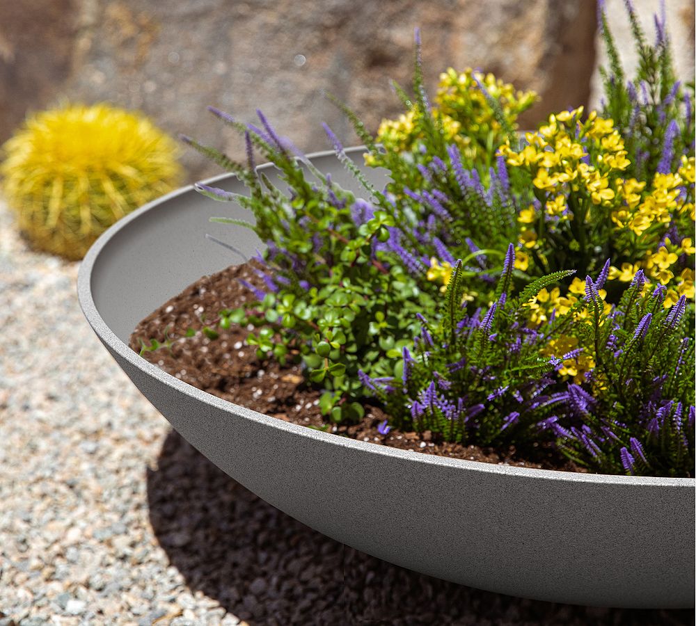 Pottery Barn All Weather Eco Hevea Outdoor Bowl Planters