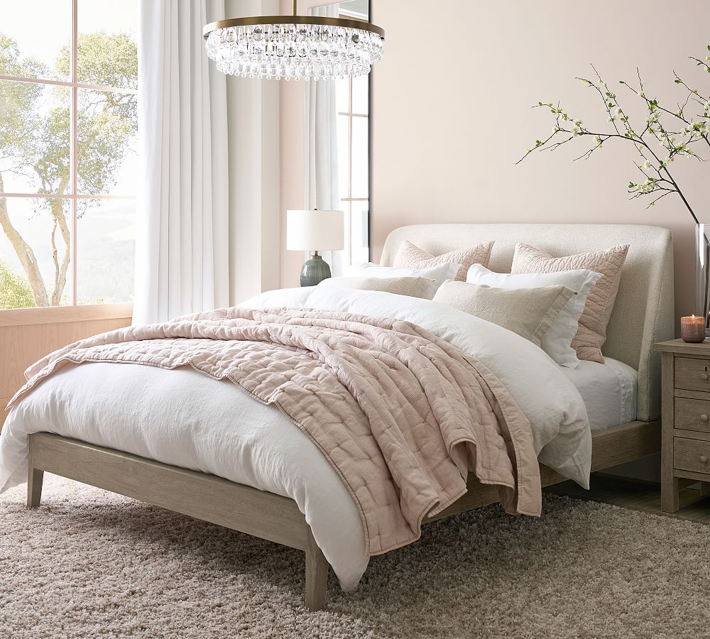 Pottery Barn European Flax Linen Waffle Quilt