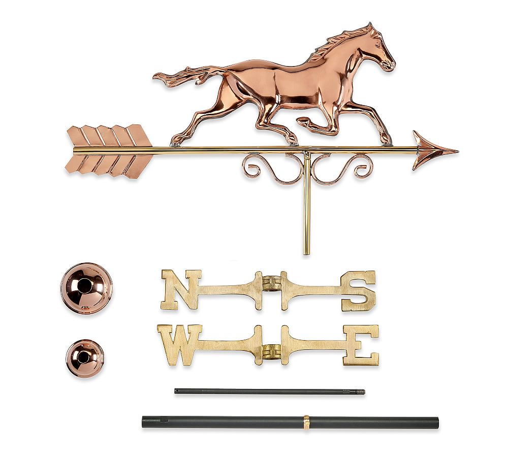 Pottery Barn Galloping Horse Copper Weathervane