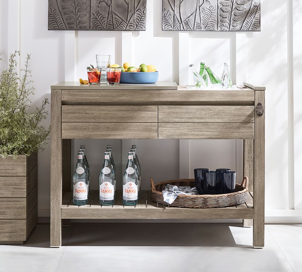 Pottery Barn Indio Eucalyptus Outdoor Kitchen Island (48")
