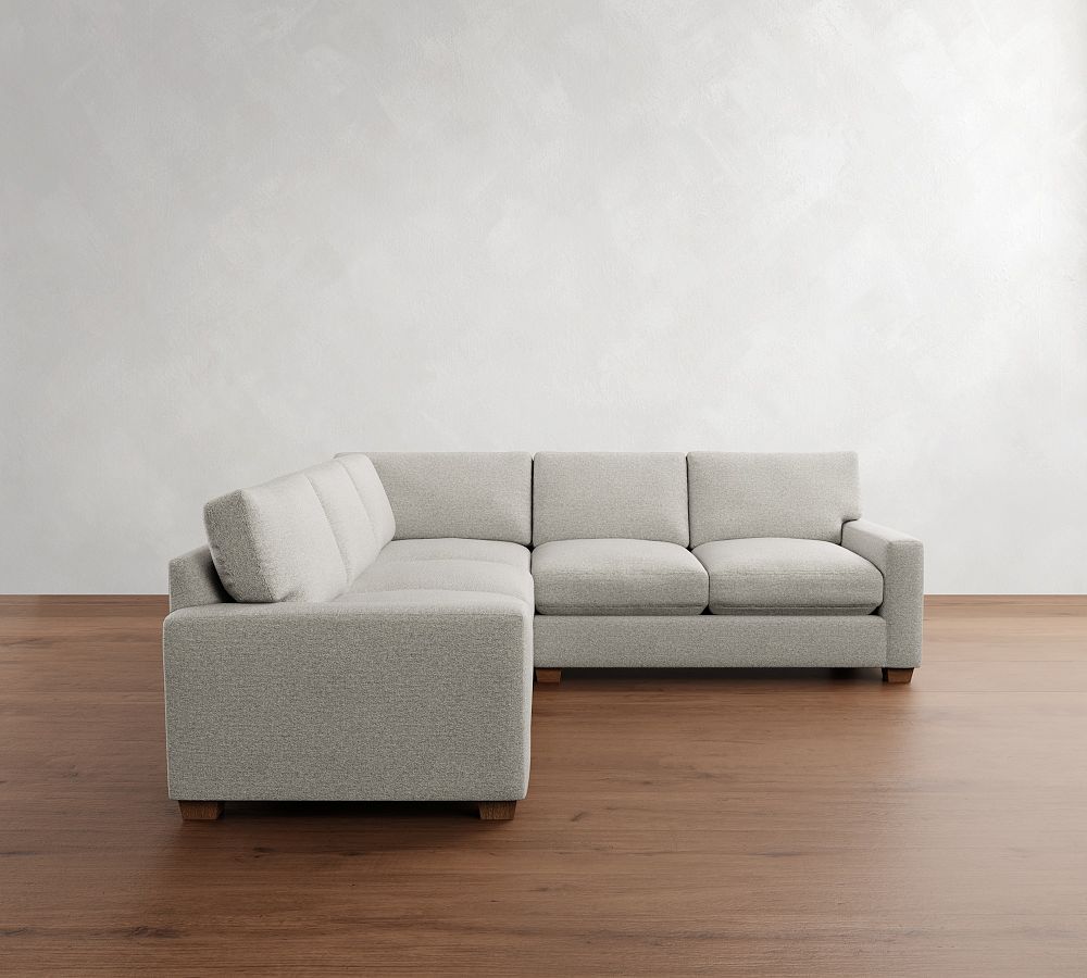 Pottery Barn PB Comfort Modern Square Arm 3-Piece L-Shaped Sectional (106")