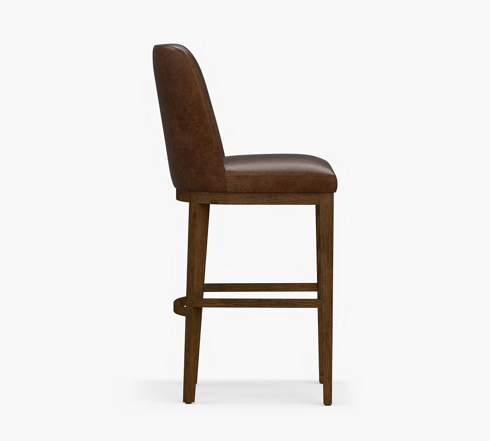 Pottery Barn Layton Leather Stool