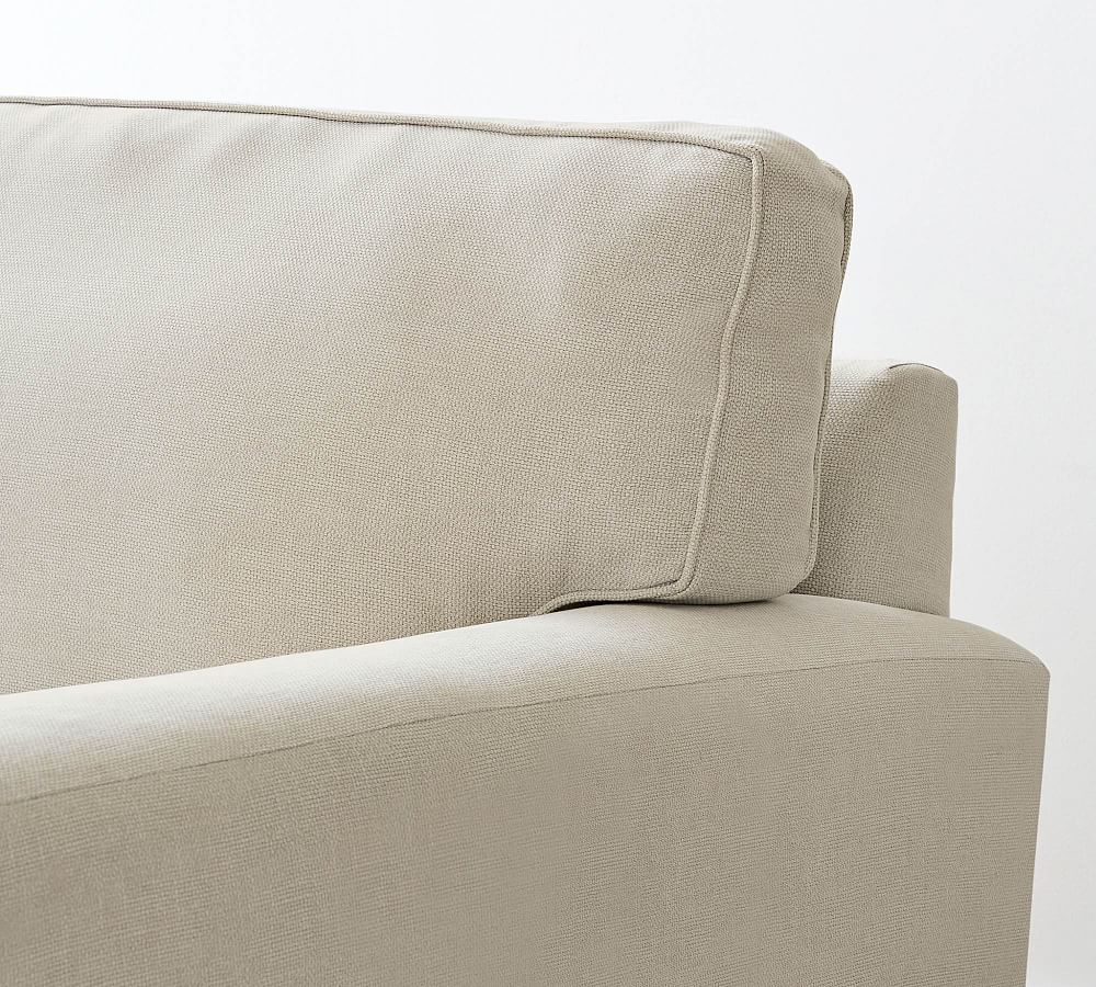 Pottery Barn Pearce Square Arm 3-Piece Wedge Sleeper Sectional (121")