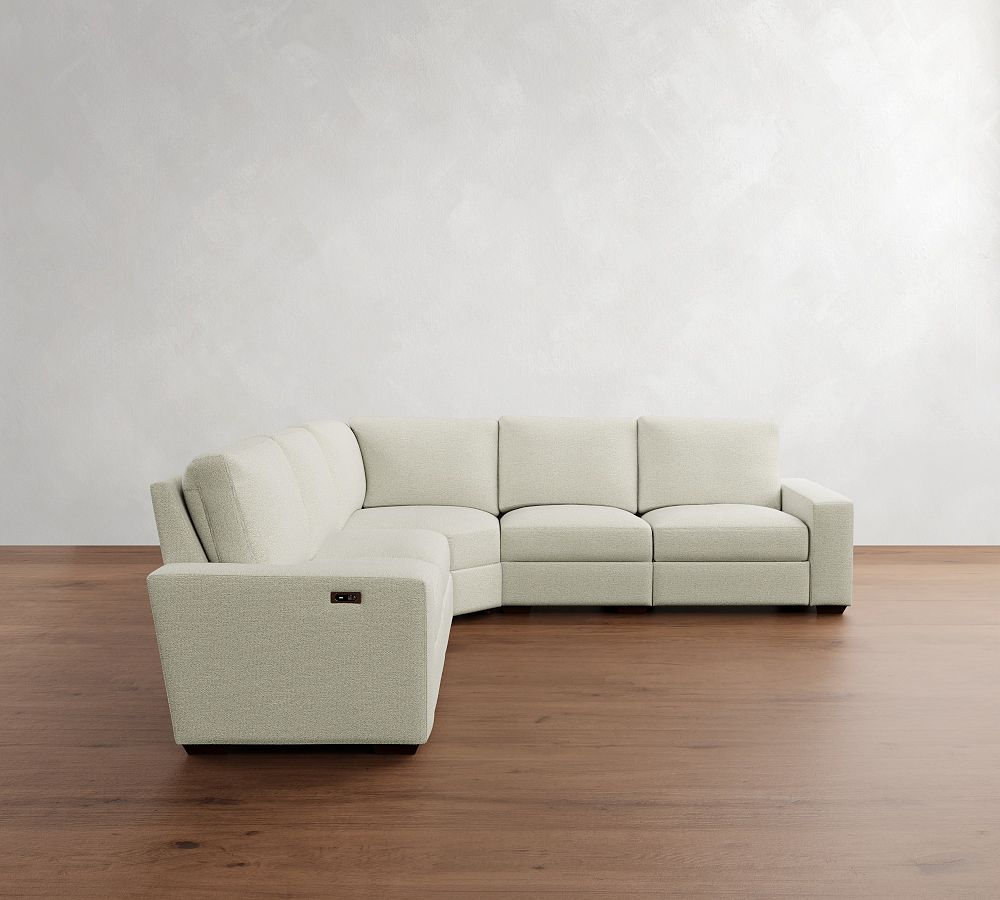 Pottery Barn Big Sur Square Arm Power Reclining L-Shaped Sectional (121"-133")