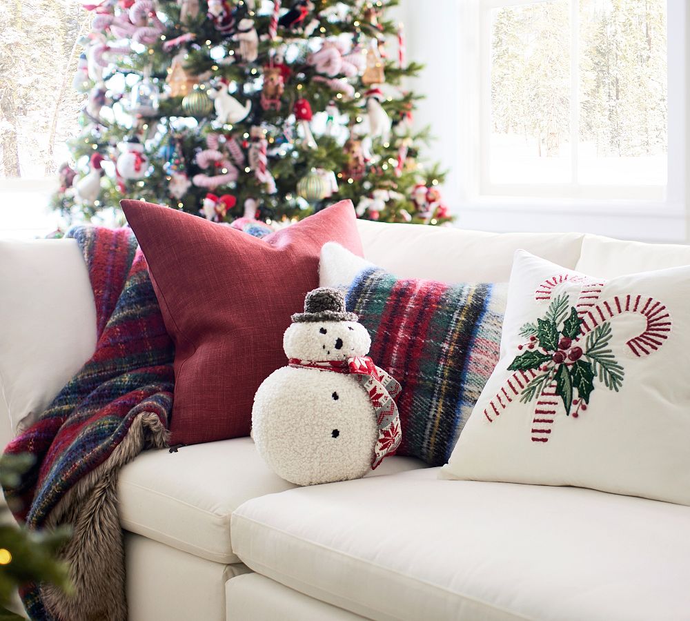 Pottery Barn Archie the Snowman Shaped Pillow