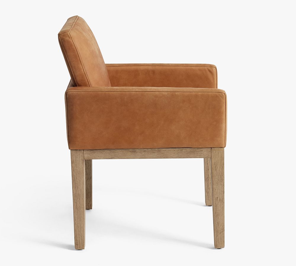 Pottery Barn Jake Leather Dining Armchair