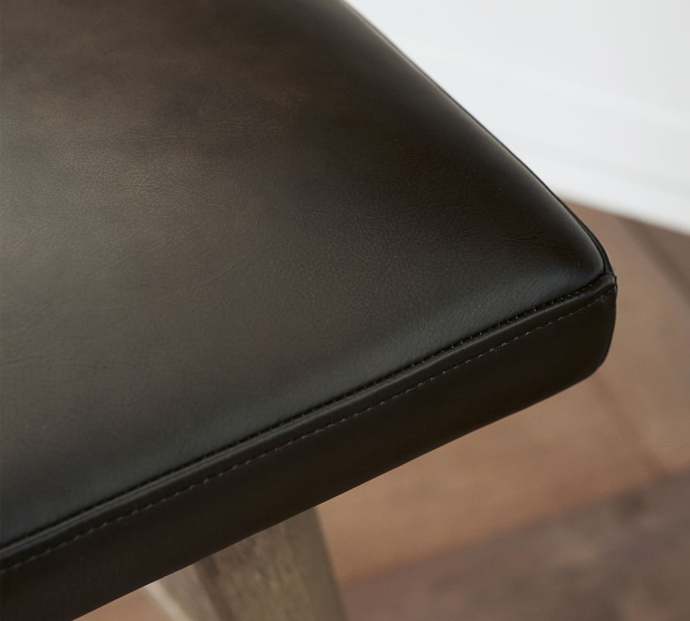 Pottery Barn Layton Leather Swivel Stool