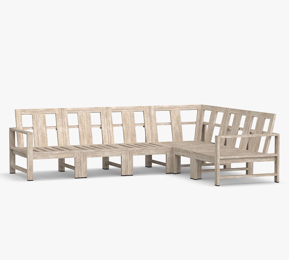 Pottery Barn Indio Eucalyptus 6-Piece Outdoor Sectional (100")
