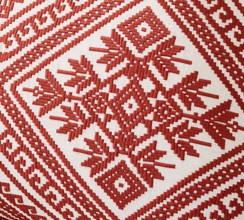 Pottery Barn Fair Isle Embroidered Pillow