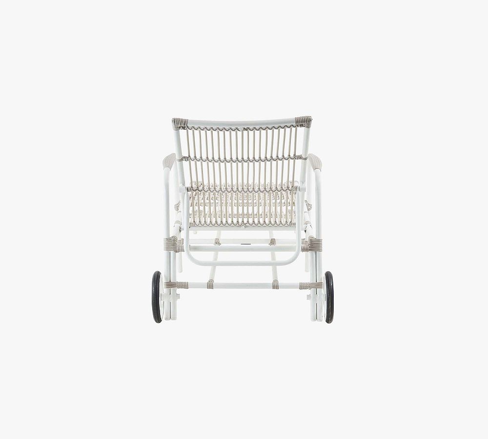 Pottery Barn Josephine Indoor/Outdoor Chaise Lounge with Wheels