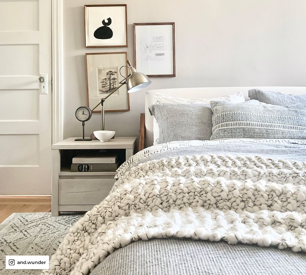 Pottery Barn European Flax Linen Waffle Duvet Cover