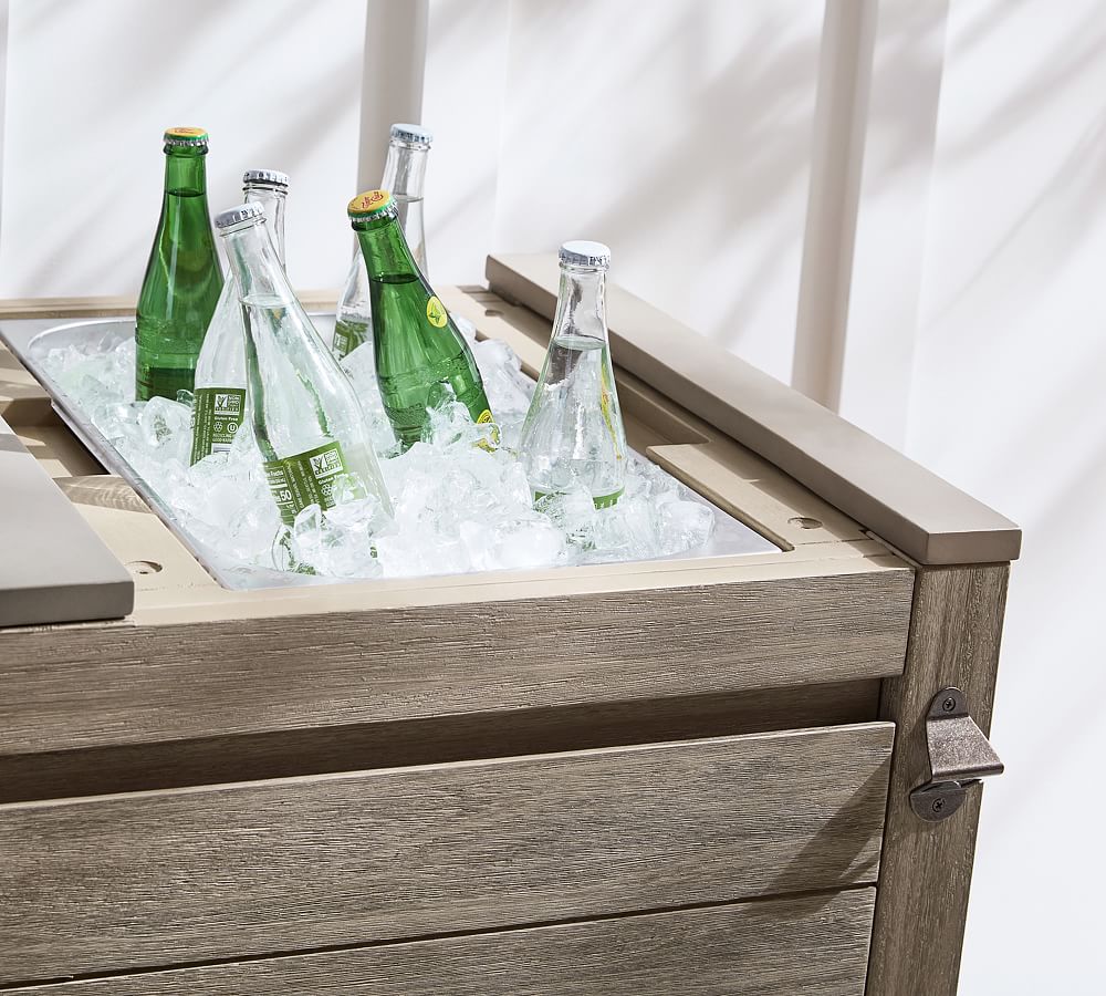 Pottery Barn Indio Eucalyptus Outdoor Kitchen Island (48")