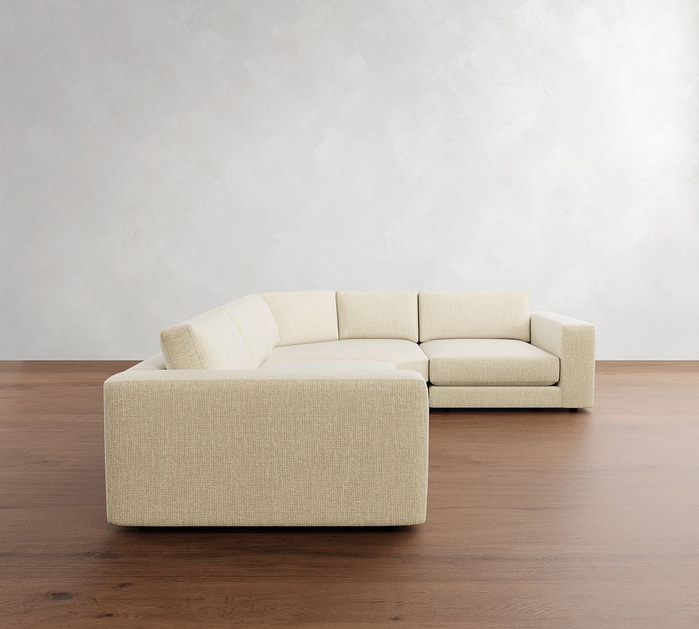 Pottery Barn Carmel Lounge 3-Piece Wedge Sectional (128"&ndash;130")