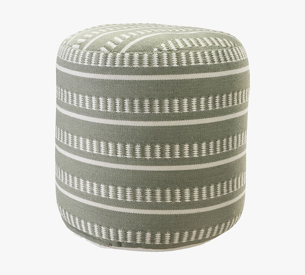 Pottery Barn Canaan Recycled Yarn Outdoor Pouf