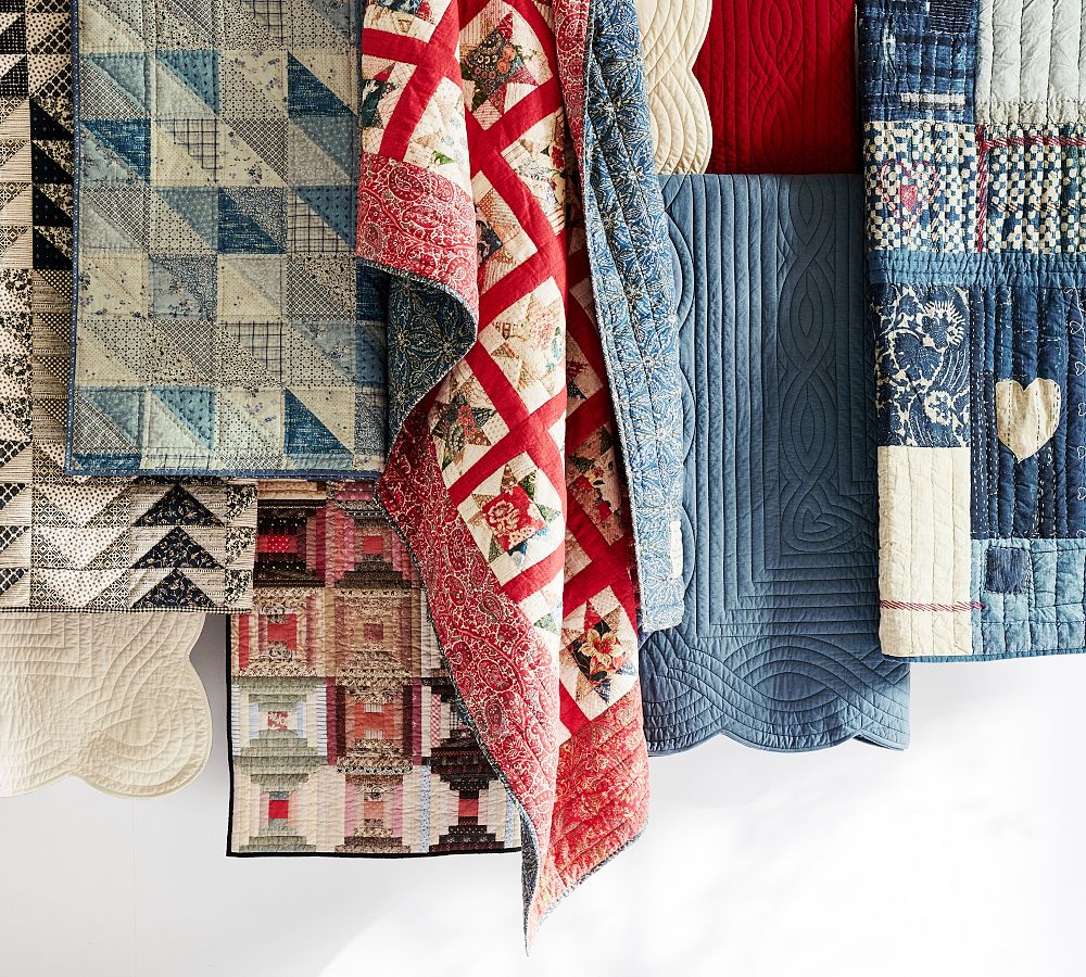 Pottery Barn Love Handcrafted Reversible Quilt