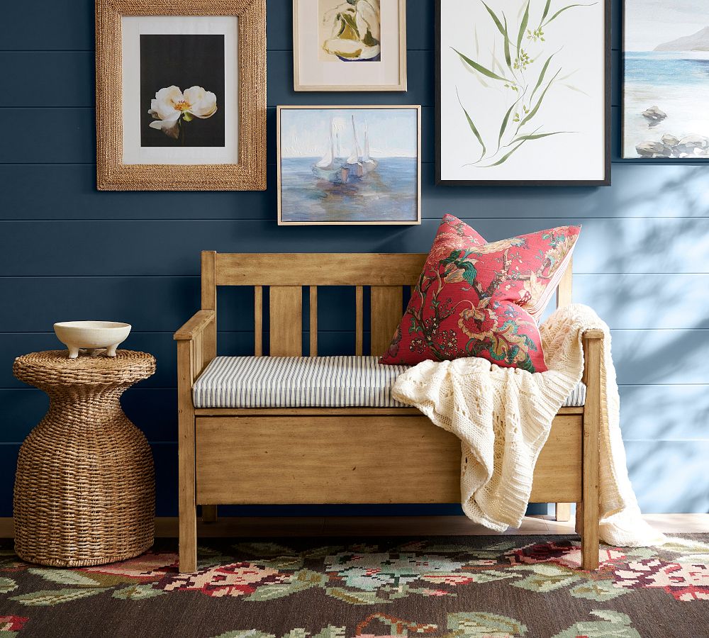 Pottery Barn Woven Round Seagrass Side Table (16")