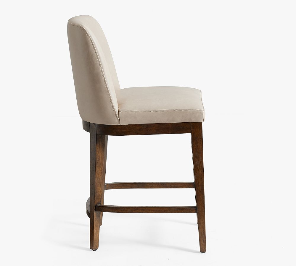 Pottery Barn Layton Leather Stool