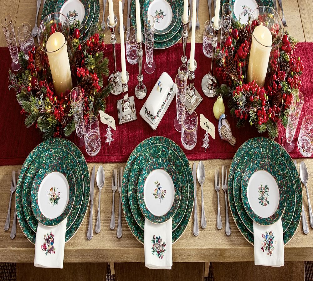 Pottery Barn 12 Days of Christmas 48-Piece Stoneware Dinnerware Set