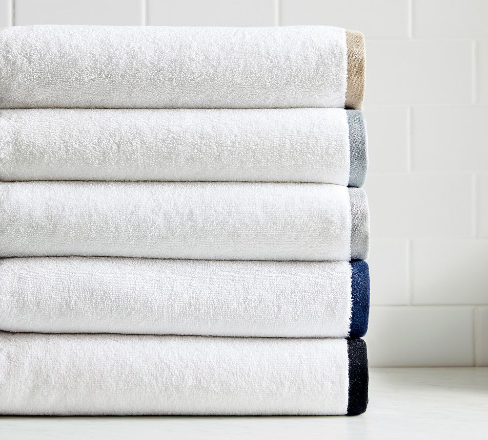 Pottery Barn Border Edge Towel
