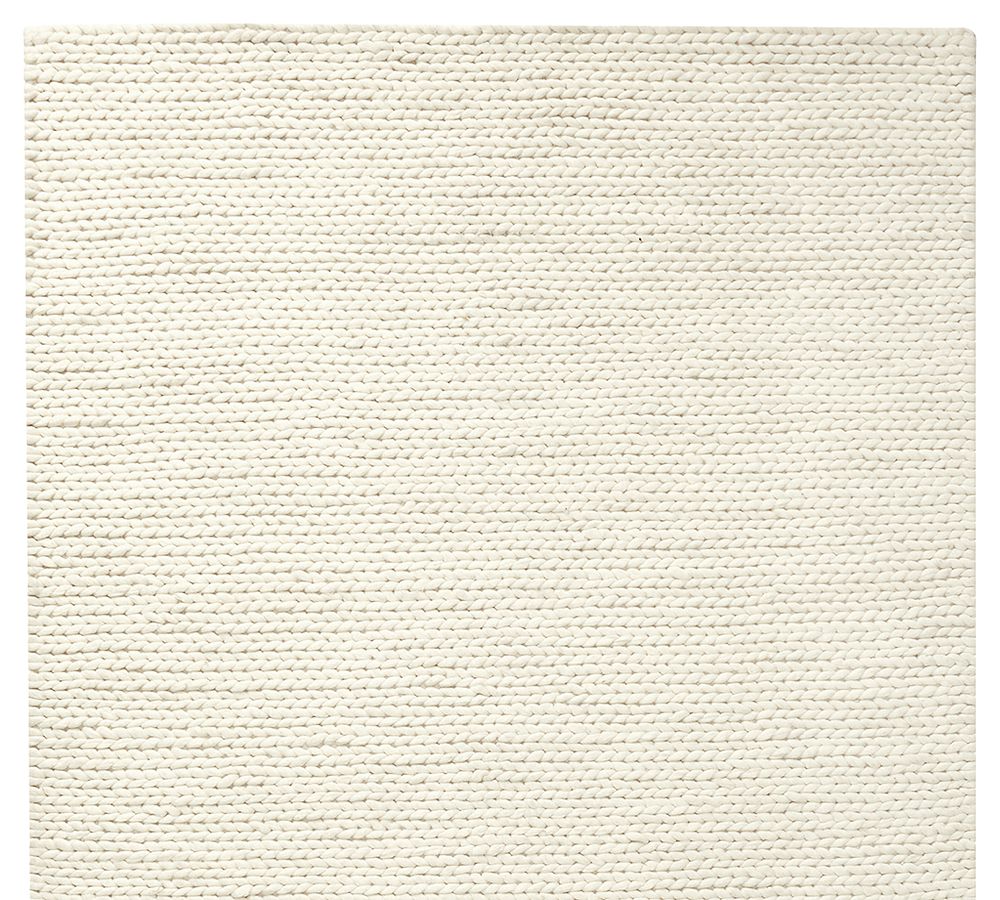 Pottery Barn Chunky Knit Sweater Handwoven Rug
